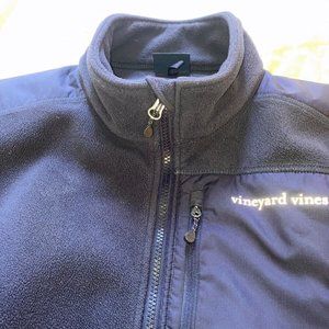 Vineyard Vines Men's Full Zip Fleece Jacket - Size Medium- Navy Blue